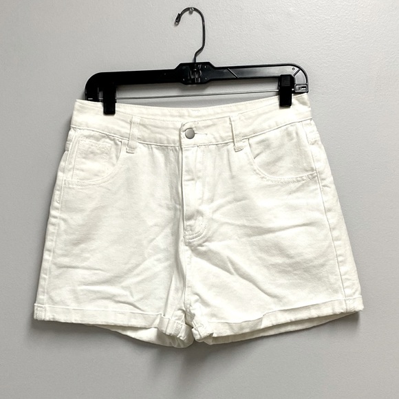 Shein Women's White Denim Shorts Large - Picture 1 of 2